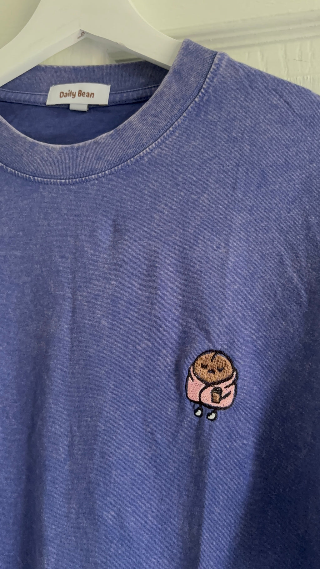 The Chill Bean – Cozy Blanket Bean Acid Wash T-shirt