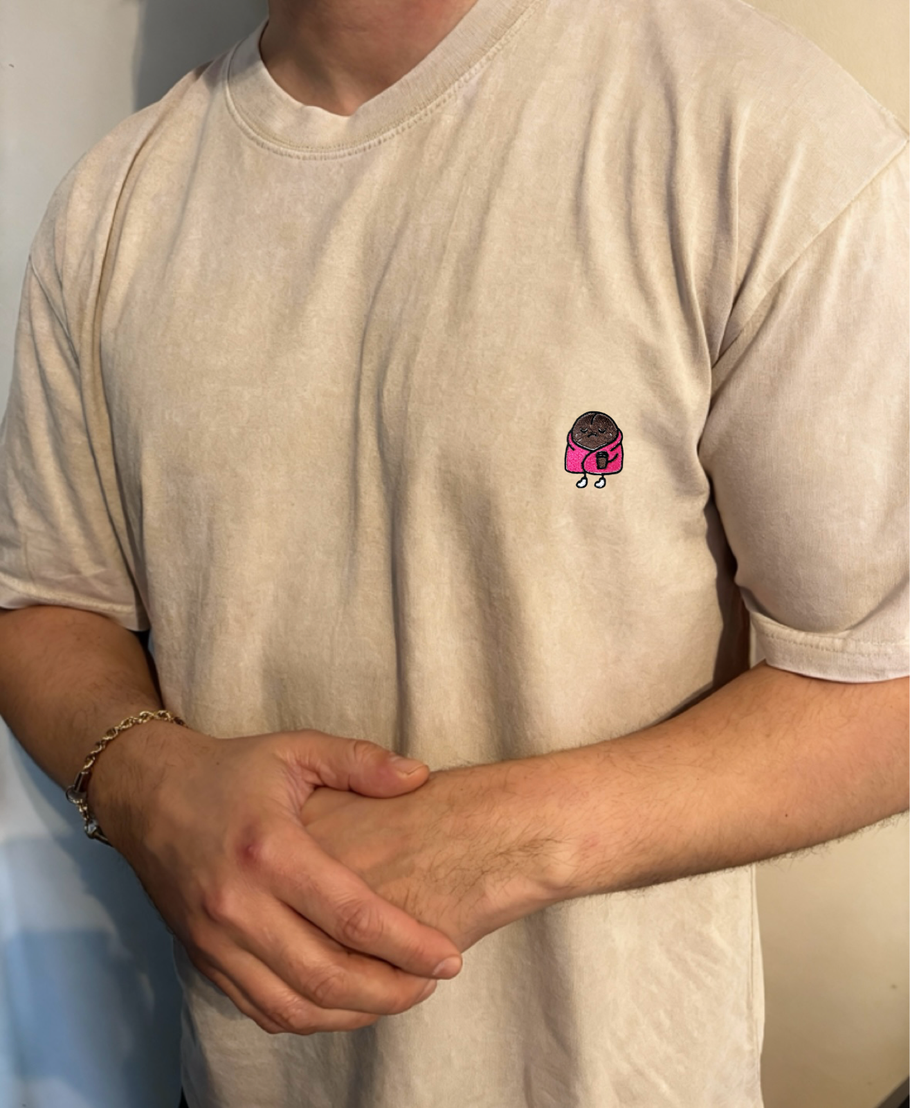 Pink blanket cozy bean t shirt 
