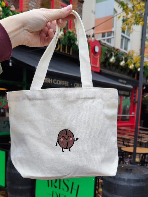 Waving daily bean small tote bag 